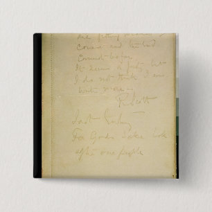 Badge Carré 5 Cm La dernière page de son journal intime,