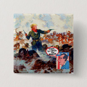 Badge Carré 5 Cm La Dernière position de Trump