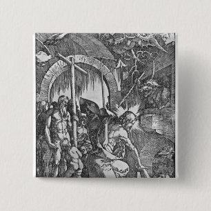 Badge Carré 5 Cm La descente du Christ dans le vide