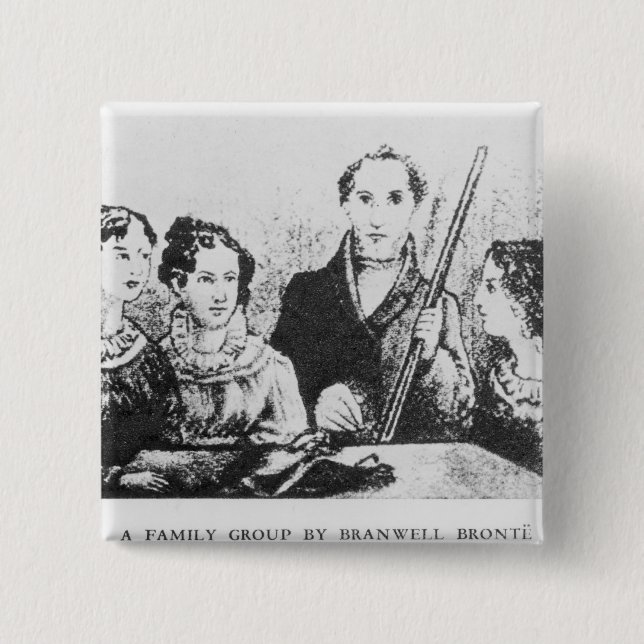 Badge Carré 5 Cm La famille de Bronte (Devant)