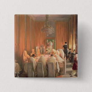 Badge Carré 5 Cm La famille de Rothschild à la prière