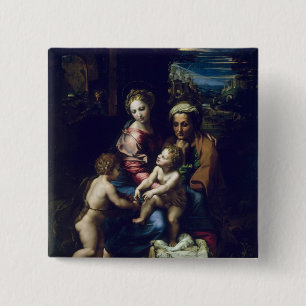 Badge Carré 5 Cm La famille sainte c.1518