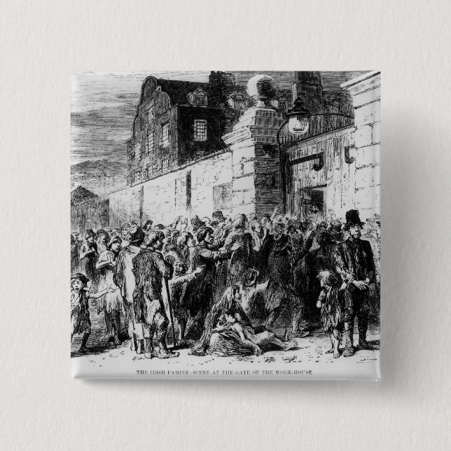 Badge Carré 5 Cm La famine irlandaise (Devant)
