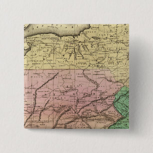 Badge Carré 5 Cm La feuille de route des États du Moyen-Orient