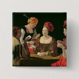 Badge Carré 5 Cm La fraude avec l'as des diamants