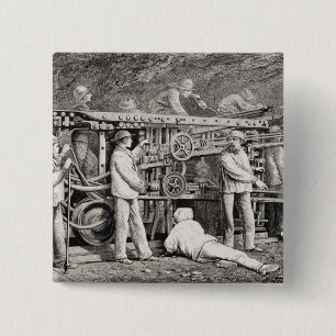 Badge Carré 5 Cm La galerie avancée du côté français du lundi