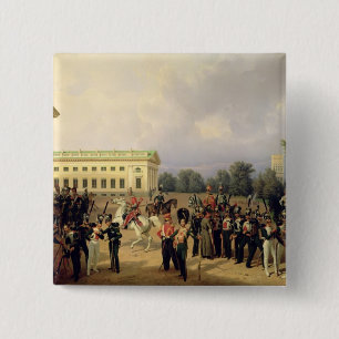 Badge Carré 5 Cm La garde russe dans Tsarskoye Selo