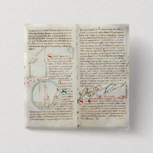 Badge Carré 5 Cm La géométrie f.32 et 33 de Mme 235, d'un 'd'Astr