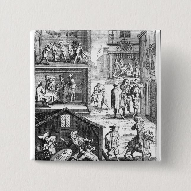 Badge Carré 5 Cm La grande peste (Devant)