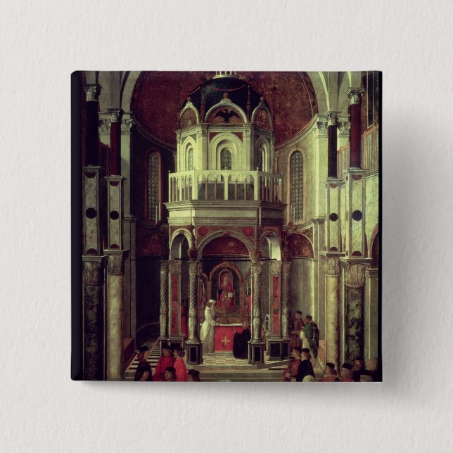 Badge Carré 5 Cm La guérison miraculeuse du de Ludovici, 150 de (Devant)