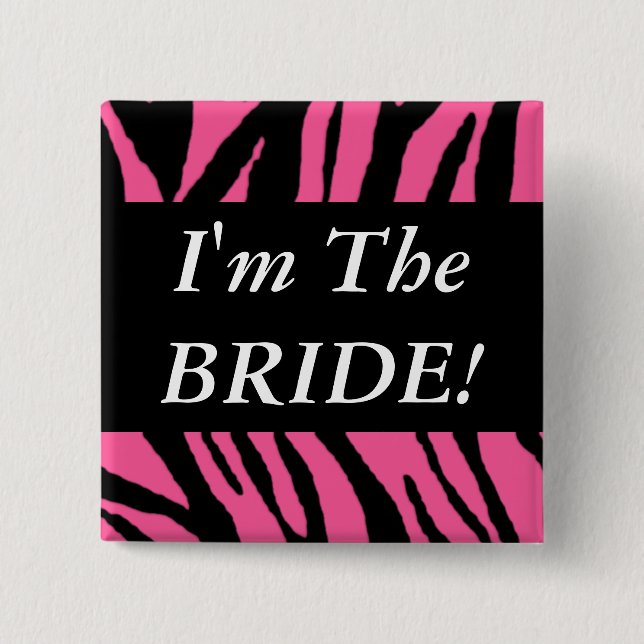 Badge Carré 5 Cm La jeune mariée (Devant)