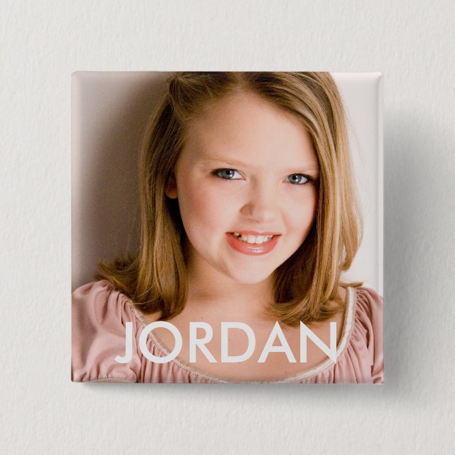 Badge Carré 5 Cm La Jordanie (Devant)