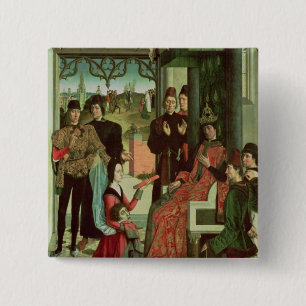 Badge Carré 5 Cm La justice de l'empereur Otto : Procès par le feu