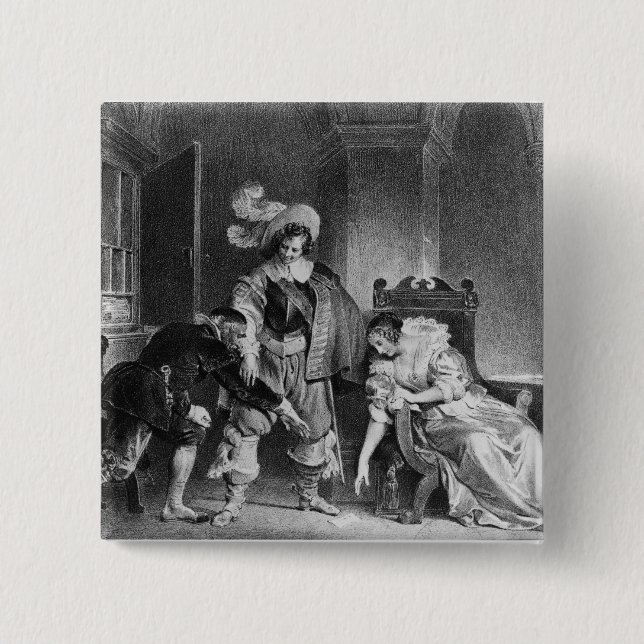 Badge Carré 5 Cm La lettre de Lindor (Devant)