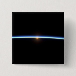 Badge Carré 5 Cm La ligne mince de l'atmosphère terrestre 2