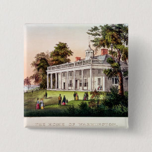 Badge Carré 5 Cm La maison de George Washington