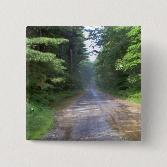 Badge Carré 5 Cm La maison de route (Devant)