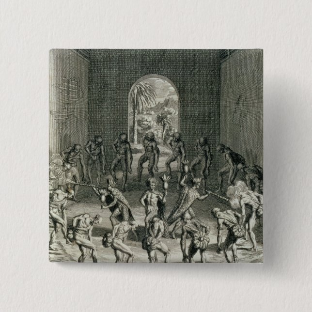 Badge Carré 5 Cm La manière dont les prêtres des Caraïbes (Devant)