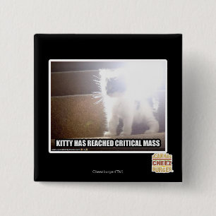 Badge Carré 5 Cm La masse critique Kitty