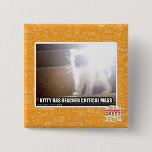 Badge Carré 5 Cm La masse critique Kitty