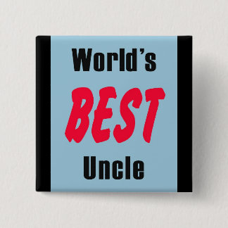 Badge Carré 5 Cm La meilleure épingle d'oncle du monde