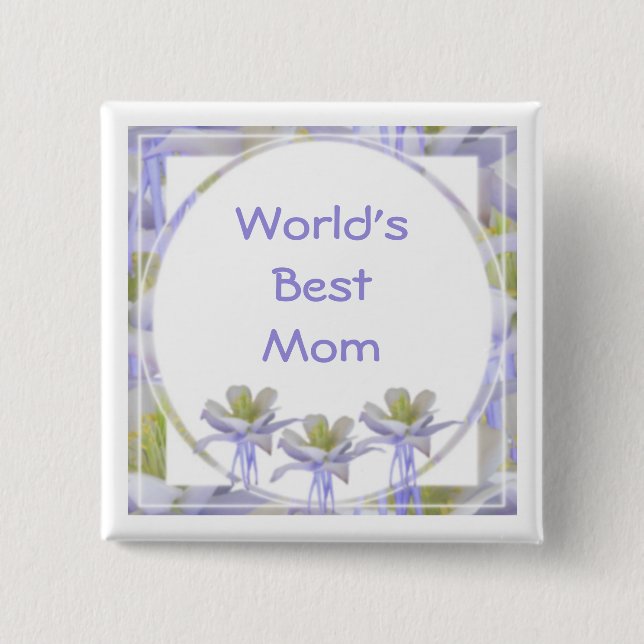 Badge Carré 5 Cm La meilleure maman du monde (Devant)