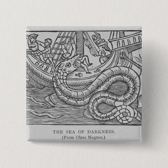 Badge Carré 5 Cm La mer de l'obscurité (Devant)