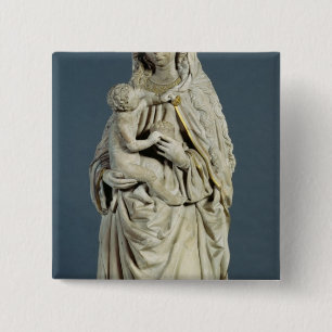 Badge Carré 5 Cm La mère de Dieu avec le Christ infantile, 1470