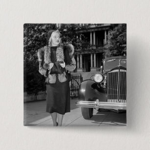 Badge Carré 5 Cm la mode des femmes des années 1930