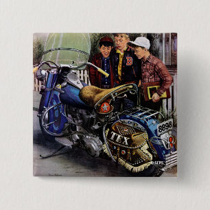 Badge Carré 5 Cm La moto de Tex