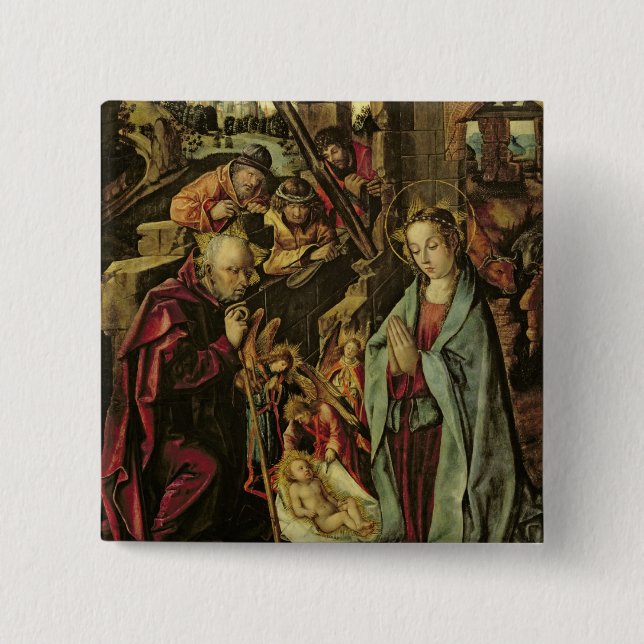 Badge Carré 5 Cm La nativité (Devant)