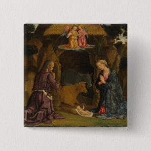 Badge Carré 5 Cm La nativité, 1480s
