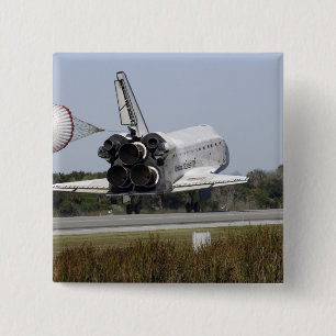 Badge Carré 5 Cm La navette spatiale l'Atlantide déferle son