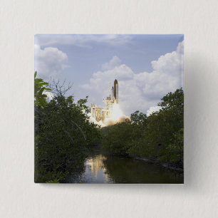 Badge Carré 5 Cm La navette spatiale l'Atlantide enlève 25