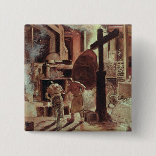 Badge Carré 5 Cm La partie métallique