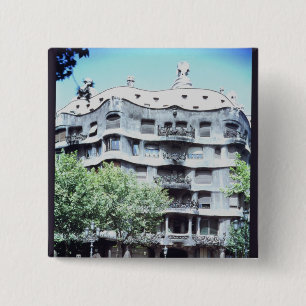 Badge Carré 5 Cm La Pedrera ou maison Mila, 1905-10