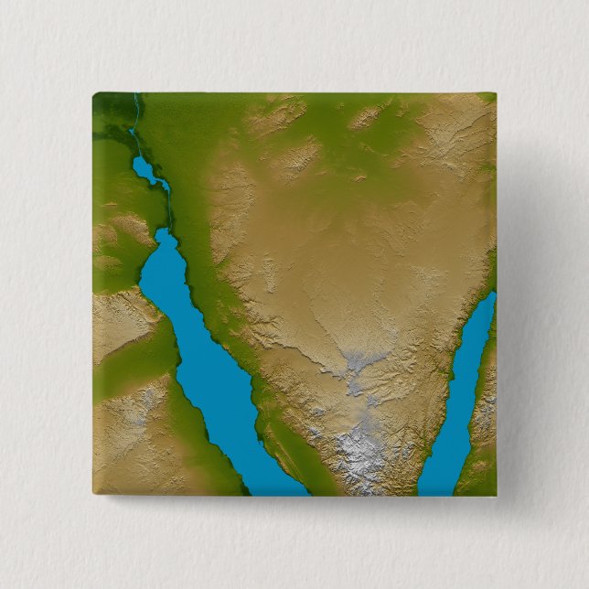 Badge Carré 5 Cm La péninsule du Sinaï (Devant)