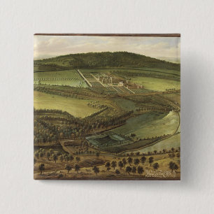 Badge Carré 5 Cm La perspective du nord du Hampton Court, c.1699