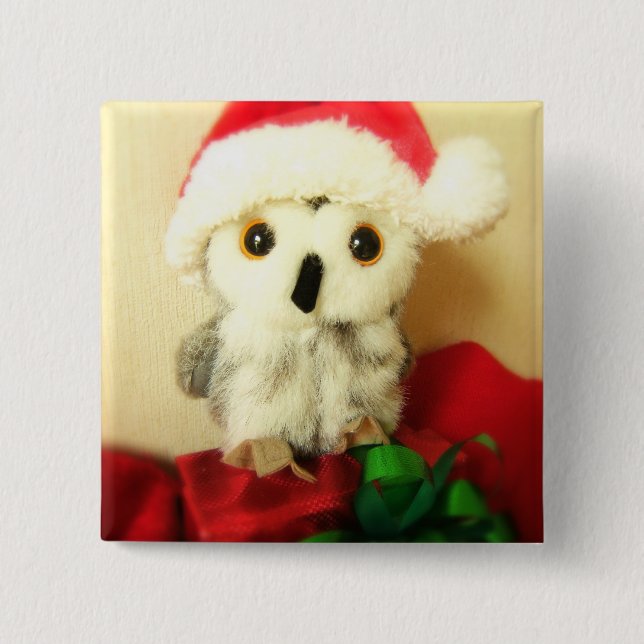 Badge Carré 5 Cm La petite aide de Père Noël (Devant)