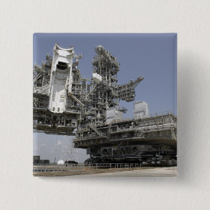 Badge Carré 5 Cm La plate-forme mobile de lanceur est déplacée