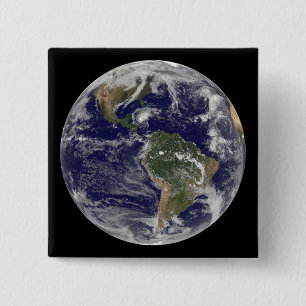 Badge Carré 5 Cm La pleine terre montrant l'ouragan Paloma