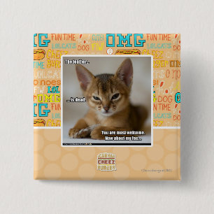 Badge Carré 5 Cm La plume est morte