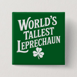 Badge Carré 5 Cm La plus grande journée du Leprechaun Irish St Patr
