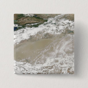 Badge Carré 5 Cm La poussière et les nuages ont plané au-dessus d