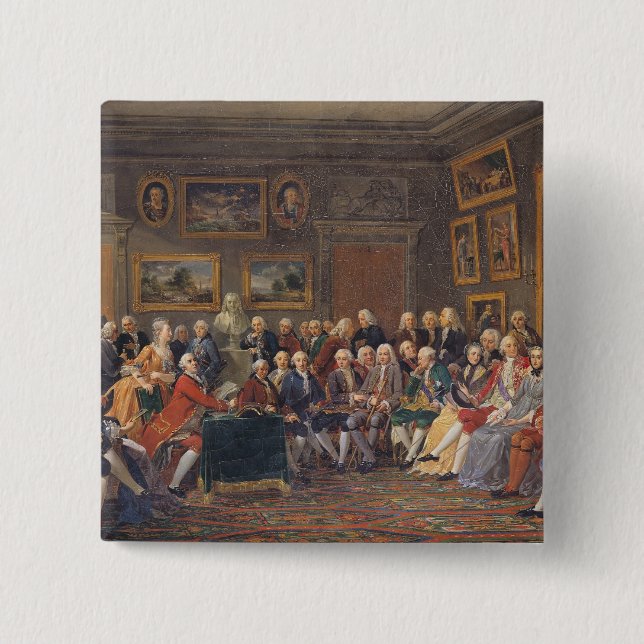 Badge Carré 5 Cm La première lecture à la Mme. (Devant)