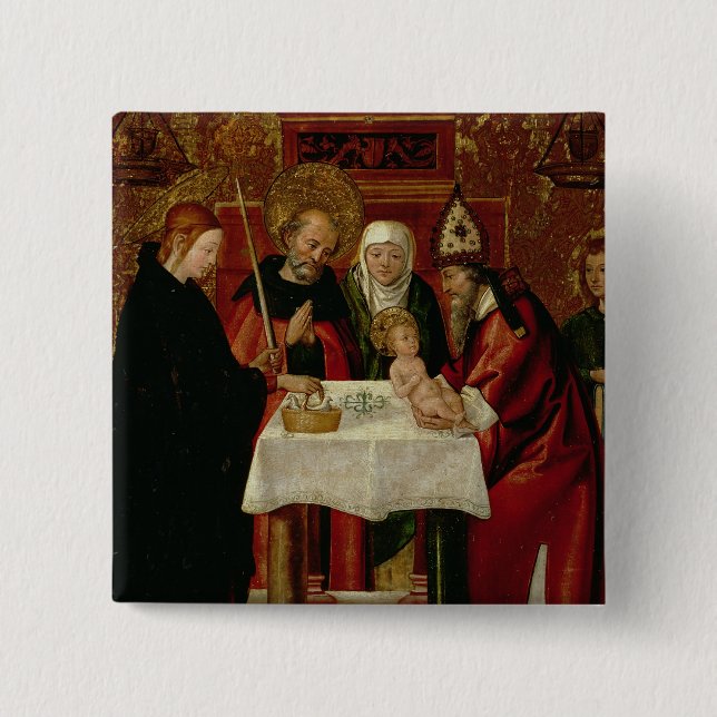 Badge Carré 5 Cm La présentation de circoncision dans le temple (Devant)