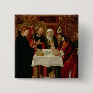 Badge Carré 5 Cm La présentation de circoncision dans le temple