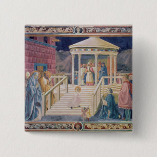 Badge Carré 5 Cm La présentation de Vierge Marie béni