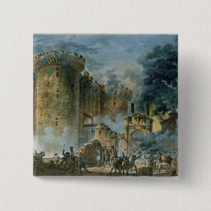 Badge Carré 5 Cm La prise de la bastille, le 14 juillet 1789