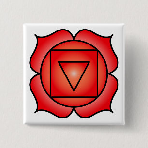 Badge Carré 5 Cm La racine Chakra